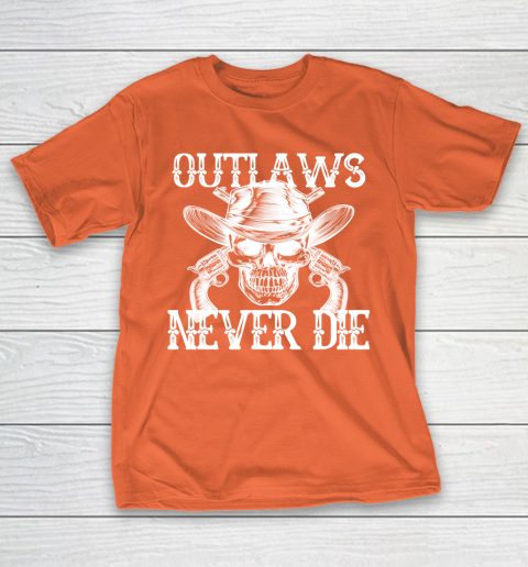 Outlaws Never Die shirt skull biker T-Shirt 4