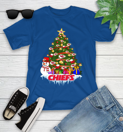 Kansas City Chiefs Merry Christmas NFL Football Sports Youth T-Shirt 9
