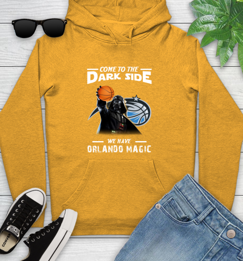 NBA Come To The Dark Side We Have Orlando Magic Star Wars Darth Vader Basketball Youth Hoodie 2