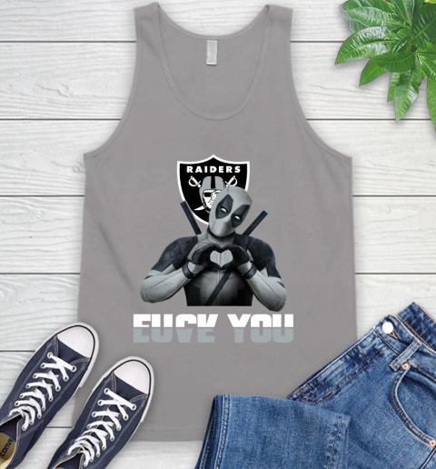 NHL Oakland Raiders Deadpool Love You Fuck You Football Sports Tank Top 3