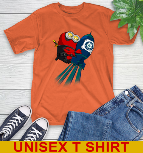 MLB Baseball Seattle Mariners Deadpool Minion Marvel Shirt T-Shirt 4