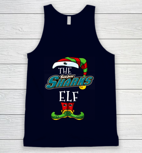 San Jose Sharks Christmas ELF Funny NHL Tank Top 2