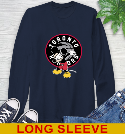 Toronto Raptors NBA Basketball Dabbing Mickey Disney Sports Long Sleeve T-Shirt 4