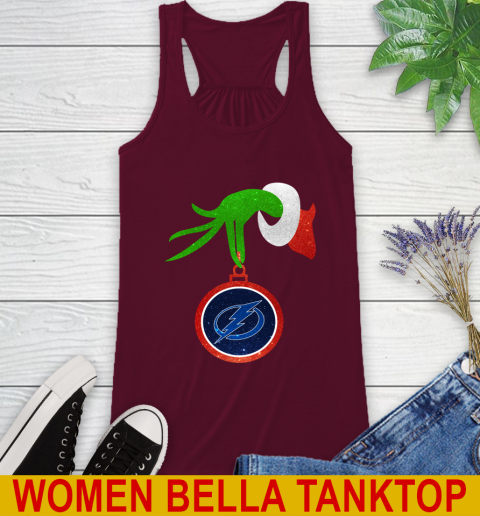 Tampa Bay Lightning Grinch Merry Christmas NHL Hockey Racerback Tank 3