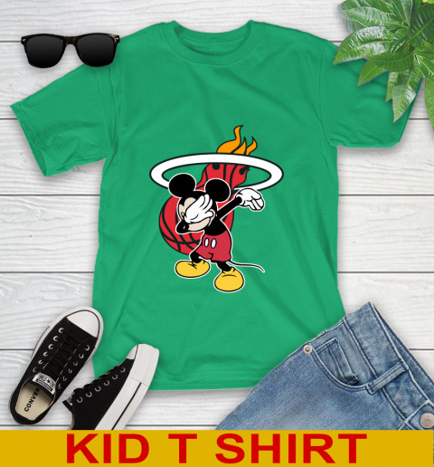 Miami Heat NBA Basketball Dabbing Mickey Disney Sports Youth T-Shirt 6