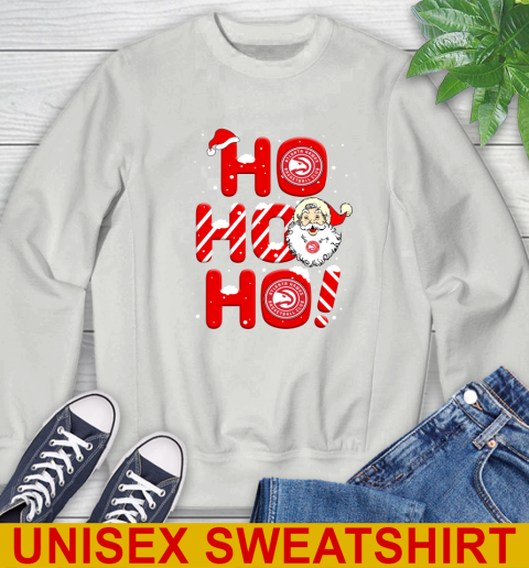 Atlanta Hawks NBA Basketball Ho Ho Ho Santa Claus Merry Christmas Shirt Sweatshirt 5