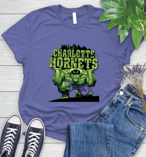 Charlotte Hornets NBA Basketball Incredible Hulk Marvel Avengers Sports Women's T-Shirt 11