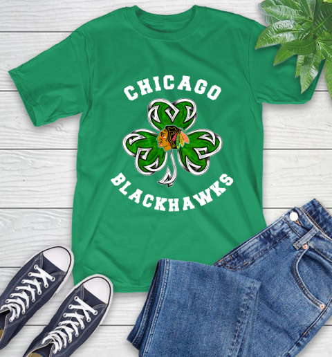 Chicago blackhawks sales green t shirt