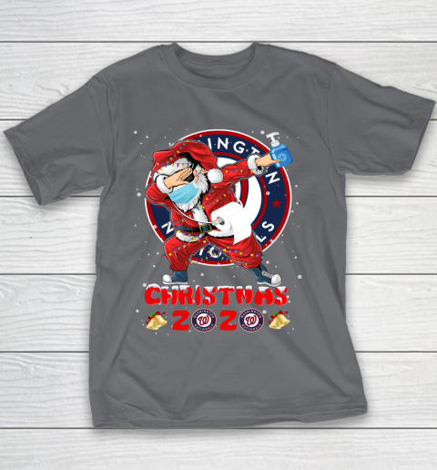 Washington Nationals Funny Santa Claus Dabbing Christmas 2020 MLB Youth T-Shirt 5