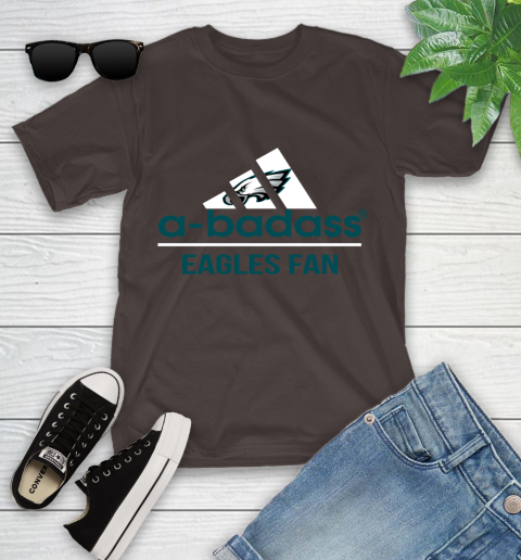 NFL A Badass Philadelphia Eagles Fan Adidas Football Sports Youth T-Shirt 7