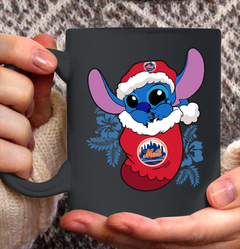 New York Mets Christmas Stitch In The Sock Funny Disney MLB Ceramic Mug 11oz