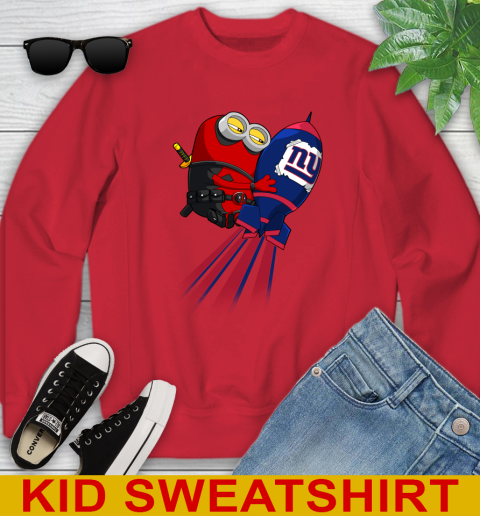 NFL Football New York Giants Deadpool Minion Marvel Shirt Youth Sweatshirt 7