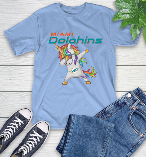 Miami Dolphins NFL Football Funny Unicorn Dabbing Sports T-Shirt 11