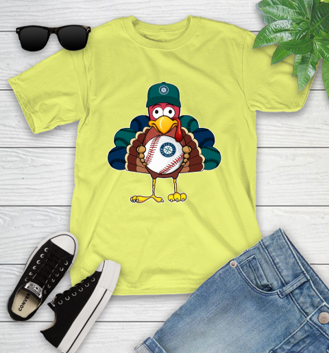 Seattle Mariners Turkey thanksgiving Youth T-Shirt 8