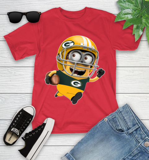 NFL Green Bay Packers Minions Disney Football Sports Youth T-Shirt 10