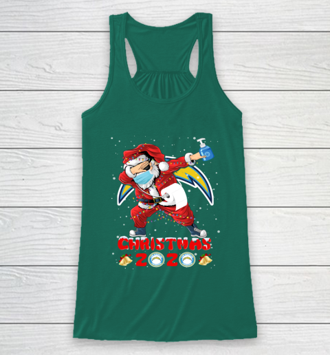 Los Angeles Chargers Funny Santa Claus Dabbing Christmas 2020 NFL Racerback Tank 5