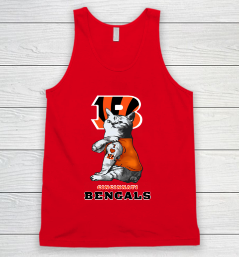NFL Football My Cat Loves Cincinnati Bengals Tank Top 5