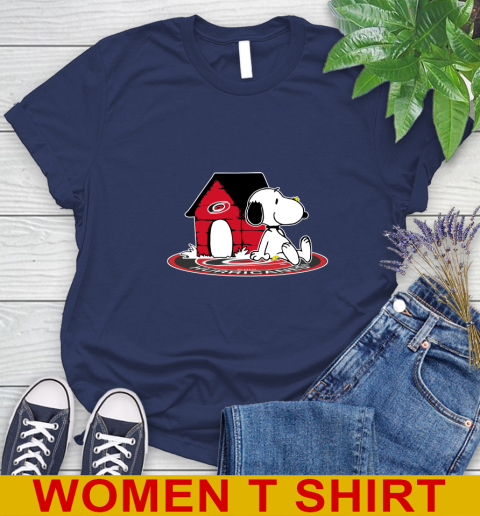 NHL Hockey Carolina Hurricanes Snoopy The Peanuts Movie Shirt Women's T-Shirt 12