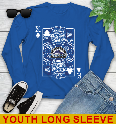 Colorado Rockies MLB Baseball The King Of Spades Death Cards Shirt Youth Long Sleeve 10