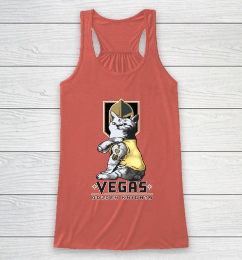 NHL My Cat Loves Vegas Golden Knights Hockey Racerback Tank 3