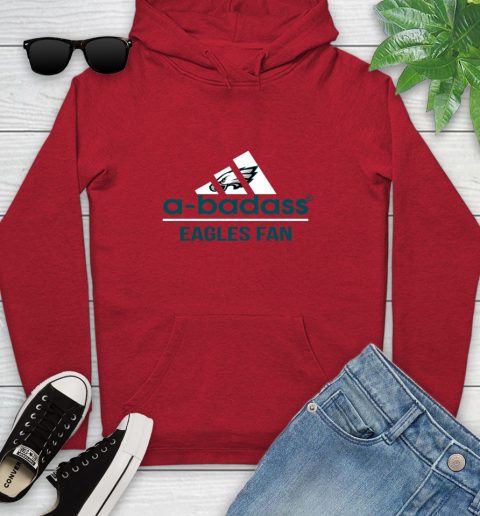 Philadelphia Eagles NFL Football A Badass Adidas Adoring Fan Sports Youth Hoodie 12