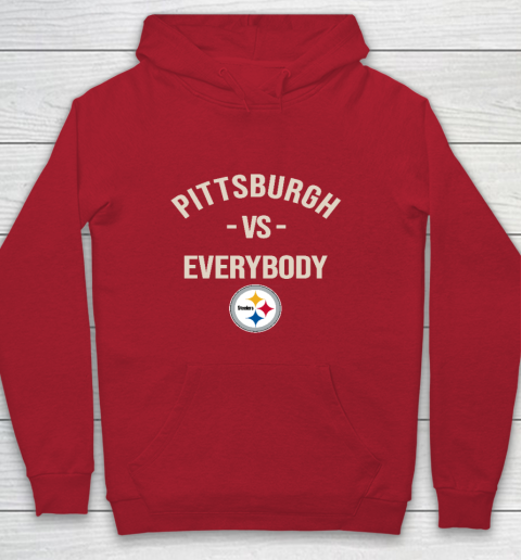 Pittsburgh Steelers Vs Everybody Youth Hoodie - Image 8