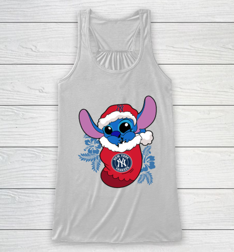 New York Yankees Christmas Stitch In The Sock Funny Disney MLB Racerback Tank 2