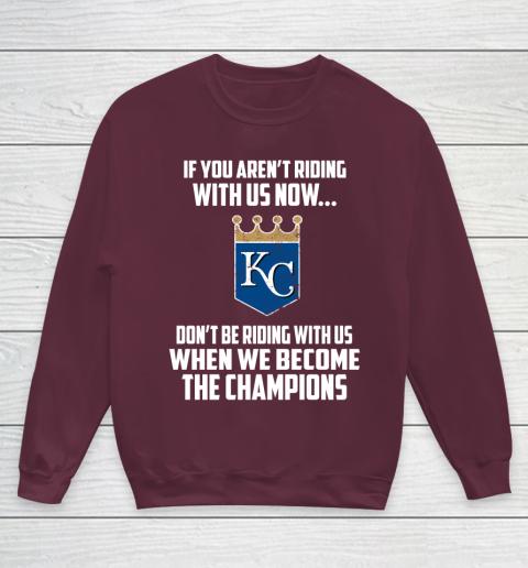 MLB Kansas City Royals Baseball We Become The Champions Youth Sweatshirt 4