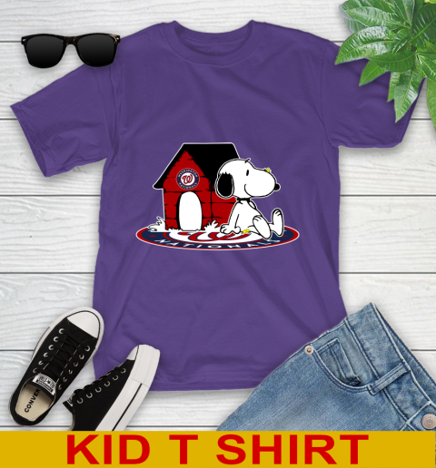 MLB Baseball Washington Nationals Snoopy The Peanuts Movie Shirt Youth T-Shirt 4