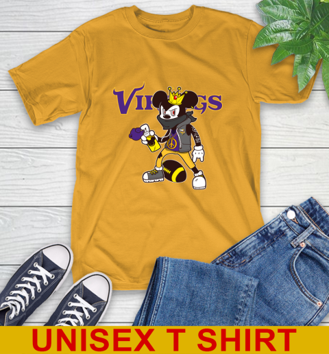 Minnesota Vikings NFL Football Mickey Peace Sign Sports T-Shirt 3