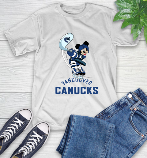 NHL Hockey Vancouver Canucks Cheerful Mickey Mouse Shirt T-Shirt 2