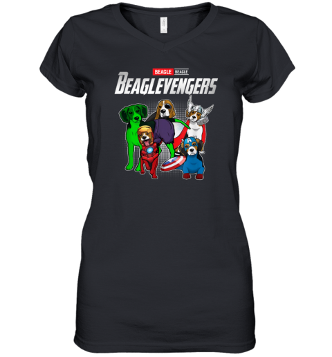 Beaglevengers Beagle Dog Lover Women's V-Neck T-Shirt