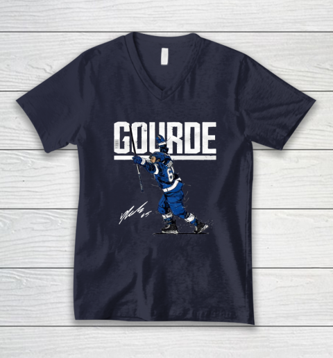 Yanni Gourde For Tampa Bay Lightning Fans V-Neck T-Shirt 2