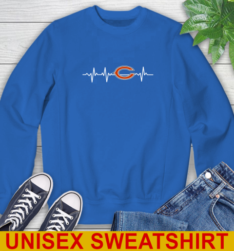 Chicago Bears NFL Football Heart Beat Shirt Sweatshirt 11