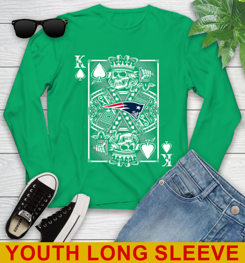 New England Patriots NFL Football The King Of Spades Death Cards Shirt Youth Long Sleeve 8 New England Patriots NFL Football The King Of Spades Death Cards Shirt Youth Long Sleeve - Image 8