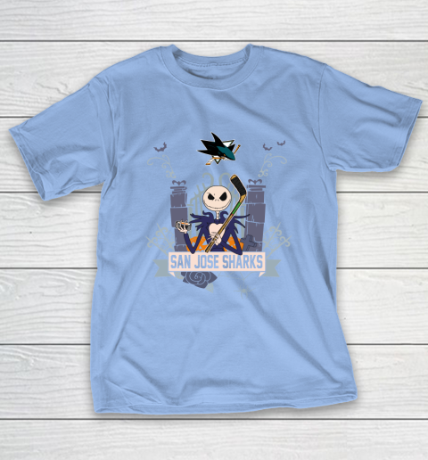 NHL San Jose Sharks Hockey Jack Skellington Halloween T-Shirt 10