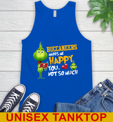 NFL Tampa Bay Buccaneers Makes Me Happy You Not So Much Grinch Football Sports Tank Top 4