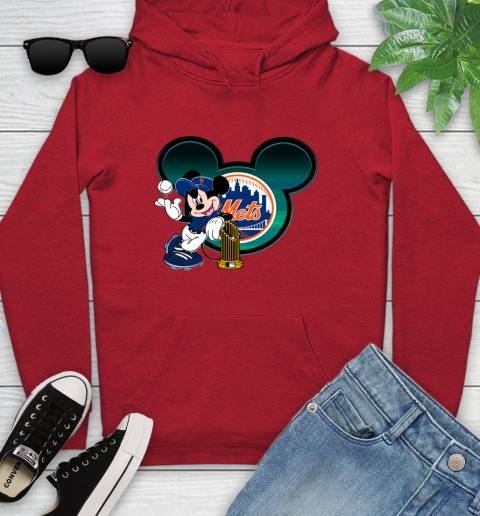 MLB New York Mets The Commissioner's Trophy Mickey Mouse Disney Youth Hoodie 11