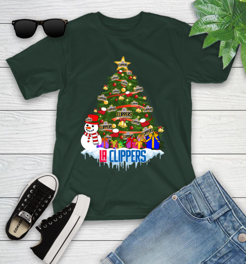 LA Clippers Merry Christmas NBA Basketball Sports Youth T-Shirt 5