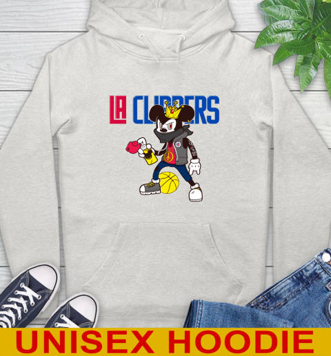 LA Clippers NBA Basketball Mickey Peace Sign Sports Hoodie - Image 13