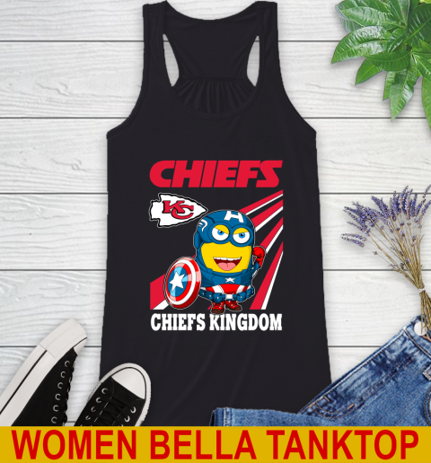 NFL Football Kansas City Chiefs Captain America Marvel Avengers Minion Shirt Racerback Tank