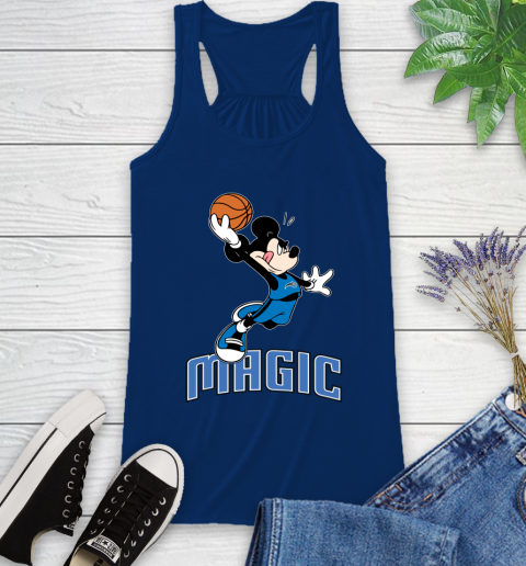 NBA Basketball Orlando Magic Cheerful Mickey Mouse Shirt Racerback Tank 8