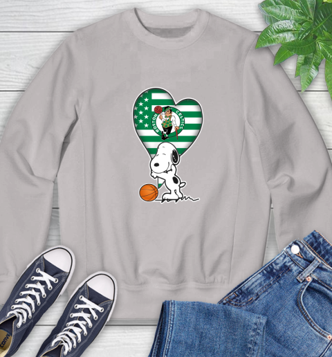 Boston Celtics NBA Basketball The Peanuts Movie Adorable Snoopy Sweatshirt 12