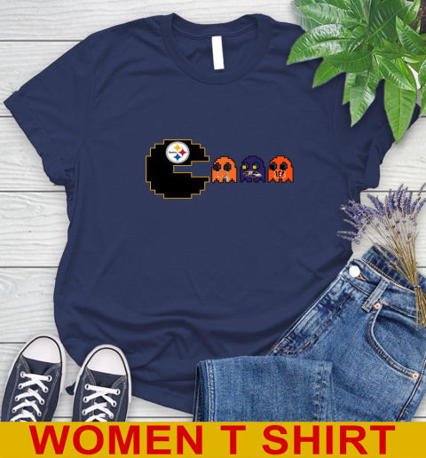 Pittsburgh Steelers NFL Football Pac Man Champion Women's T-Shirt 12