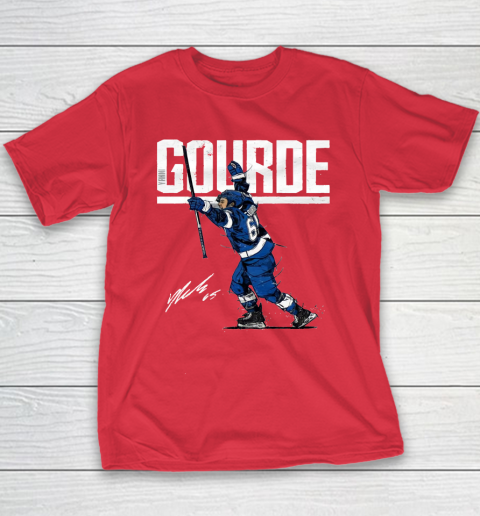 Yanni Gourde For Tampa Bay Lightning Fans Youth T-Shirt 7