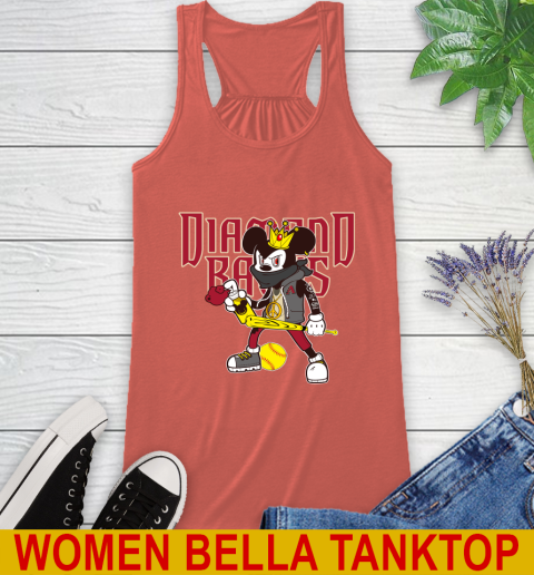Arizona Diamondbacks MLB Baseball Mickey Peace Sign Sports Racerback Tank 4
