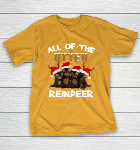 All Of Otter Reindeer Christmas Pajamas Tshirt Xmas T-Shirt 2