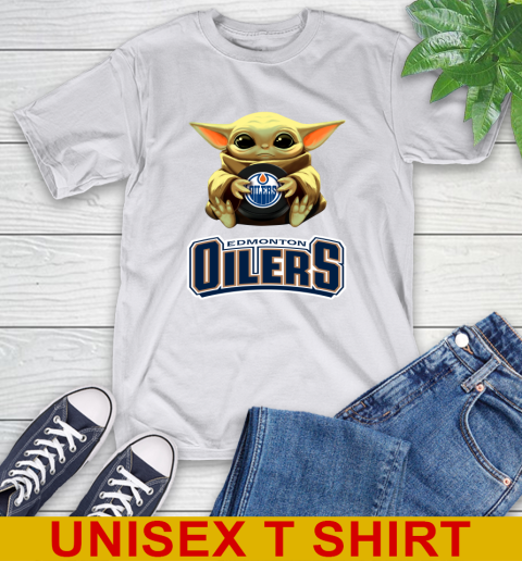 NHL Hockey Edmonton Oilers Star Wars Baby Yoda Shirt 12