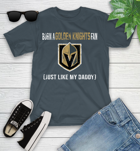 NHL Vegas Golden Knights Hockey Loyal Fan Just Like My Daddy Shirt Youth T-Shirt 9