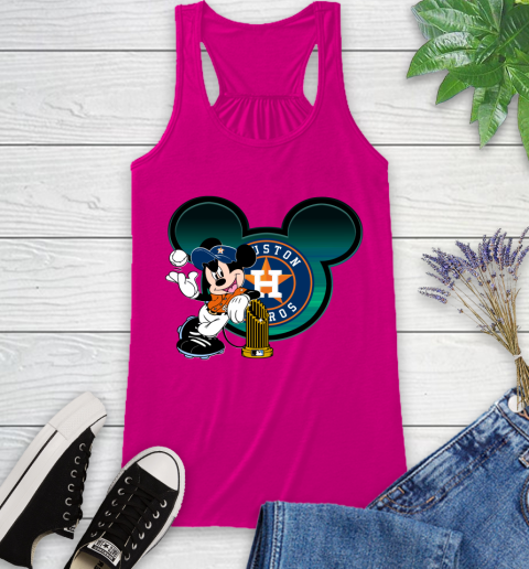 MLB Houston Astros The Commissioner's Trophy Mickey Mouse Disney Racerback Tank 8